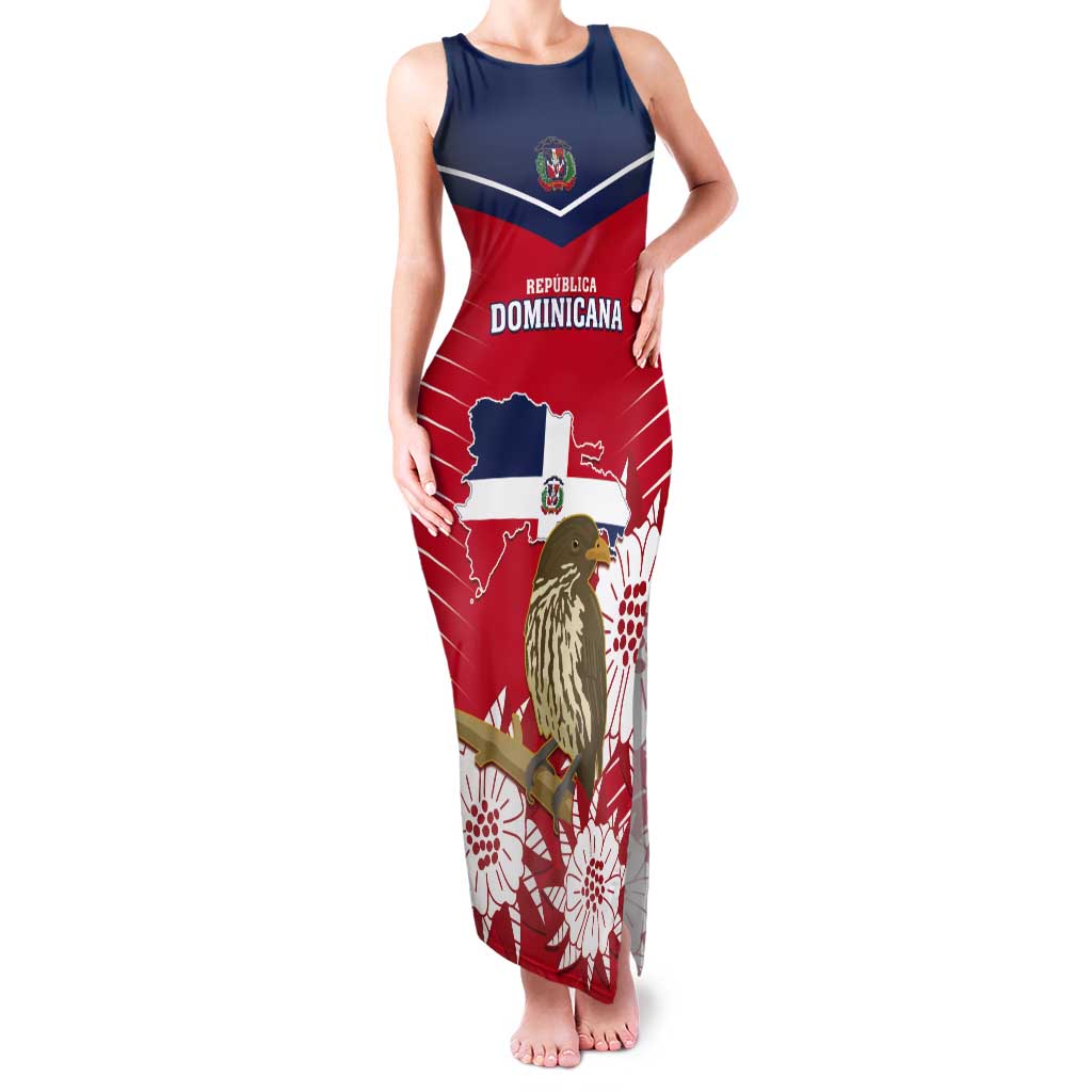 Personalized Dominican Republic Independence Day Tank Maxi Dress Palmchat With Map