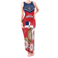 Personalized Dominican Republic Independence Day Tank Maxi Dress Palmchat With Map