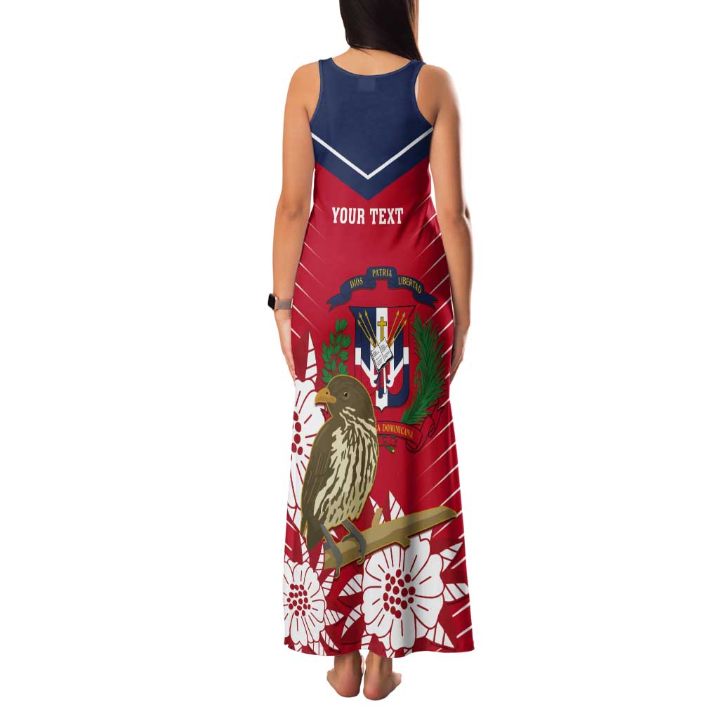 Personalized Dominican Republic Independence Day Tank Maxi Dress Palmchat With Map
