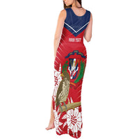 Personalized Dominican Republic Independence Day Tank Maxi Dress Palmchat With Map