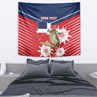 Personalized Dominican Republic Independence Day Tapestry Palmchat With Map