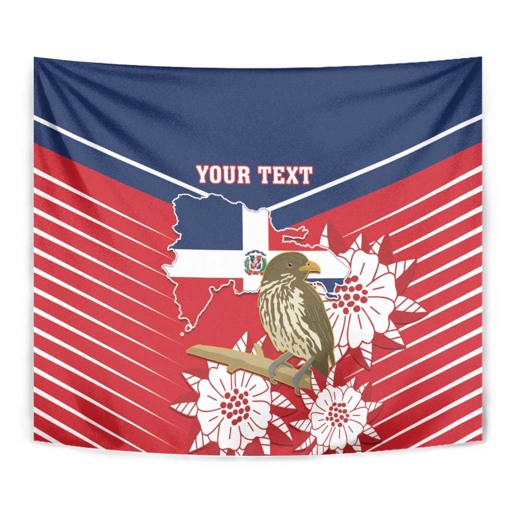 Personalized Dominican Republic Independence Day Tapestry Palmchat With Map
