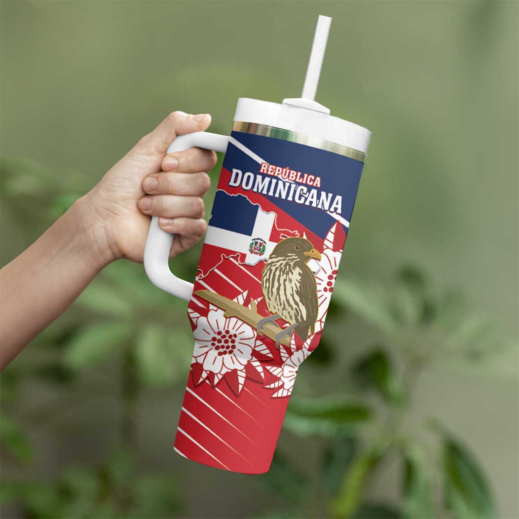 Personalized Dominican Republic Independence Day Tumbler With Handle Palmchat With Map