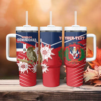 Personalized Dominican Republic Independence Day Tumbler With Handle Palmchat With Map