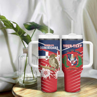 Personalized Dominican Republic Independence Day Tumbler With Handle Palmchat With Map
