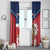 Personalized Dominican Republic Independence Day Window Curtain Palmchat With Map - Wonder Print Shop