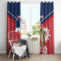 Personalized Dominican Republic Independence Day Window Curtain Palmchat With Map - Wonder Print Shop