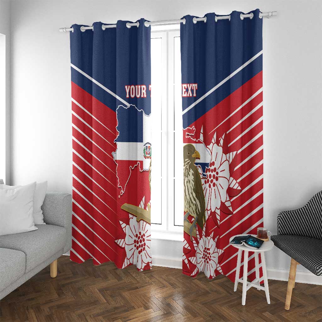 Personalized Dominican Republic Independence Day Window Curtain Palmchat With Map - Wonder Print Shop
