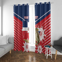 Personalized Dominican Republic Independence Day Window Curtain Palmchat With Map - Wonder Print Shop