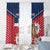 Personalized Dominican Republic Independence Day Window Curtain Palmchat With Map - Wonder Print Shop