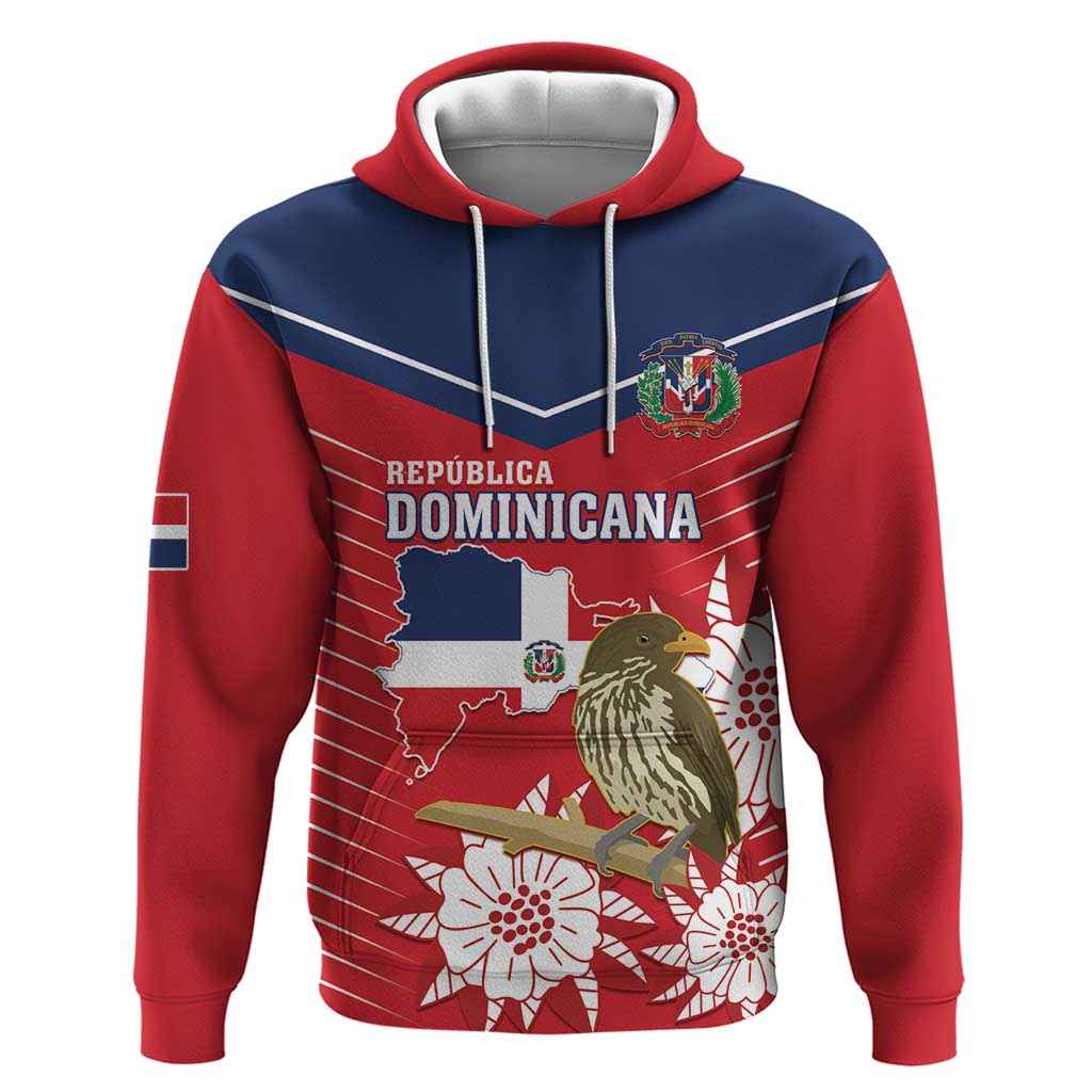 Personalized Dominican Republic Independence Day Zip Hoodie Palmchat With Map - Wonder Print Shop