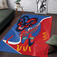 Carnival Dominicano Area Rug Dominican Republic Diablos Cojuelos Mask