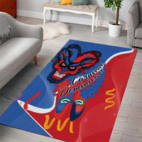 Carnival Dominicano Area Rug Dominican Republic Diablos Cojuelos Mask