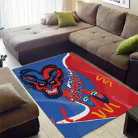Carnival Dominicano Area Rug Dominican Republic Diablos Cojuelos Mask