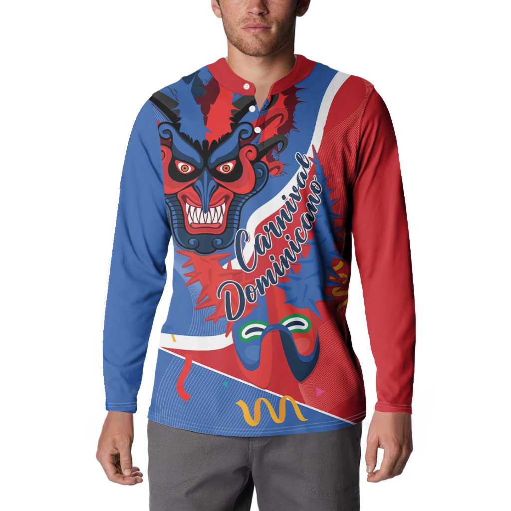 Carnival Dominicano Button Sweatshirt Dominican Republic Diablos Cojuelos Mask