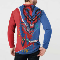 Carnival Dominicano Button Sweatshirt Dominican Republic Diablos Cojuelos Mask