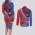 Carnival Dominicano Couples Matching Long Sleeve Bodycon Dress and Long Sleeve Button Shirt Dominican Republic Diablos Cojuelos Mask