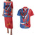 Carnival Dominicano Couples Matching Puletasi and Hawaiian Shirt Dominican Republic Diablos Cojuelos Mask