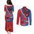 Carnival Dominicano Couples Matching Puletasi and Long Sleeve Button Shirt Dominican Republic Diablos Cojuelos Mask