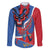 Carnival Dominicano Family Matching Off The Shoulder Long Sleeve Dress and Hawaiian Shirt Dominican Republic Diablos Cojuelos Mask
