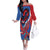 Carnival Dominicano Family Matching Off The Shoulder Long Sleeve Dress and Hawaiian Shirt Dominican Republic Diablos Cojuelos Mask