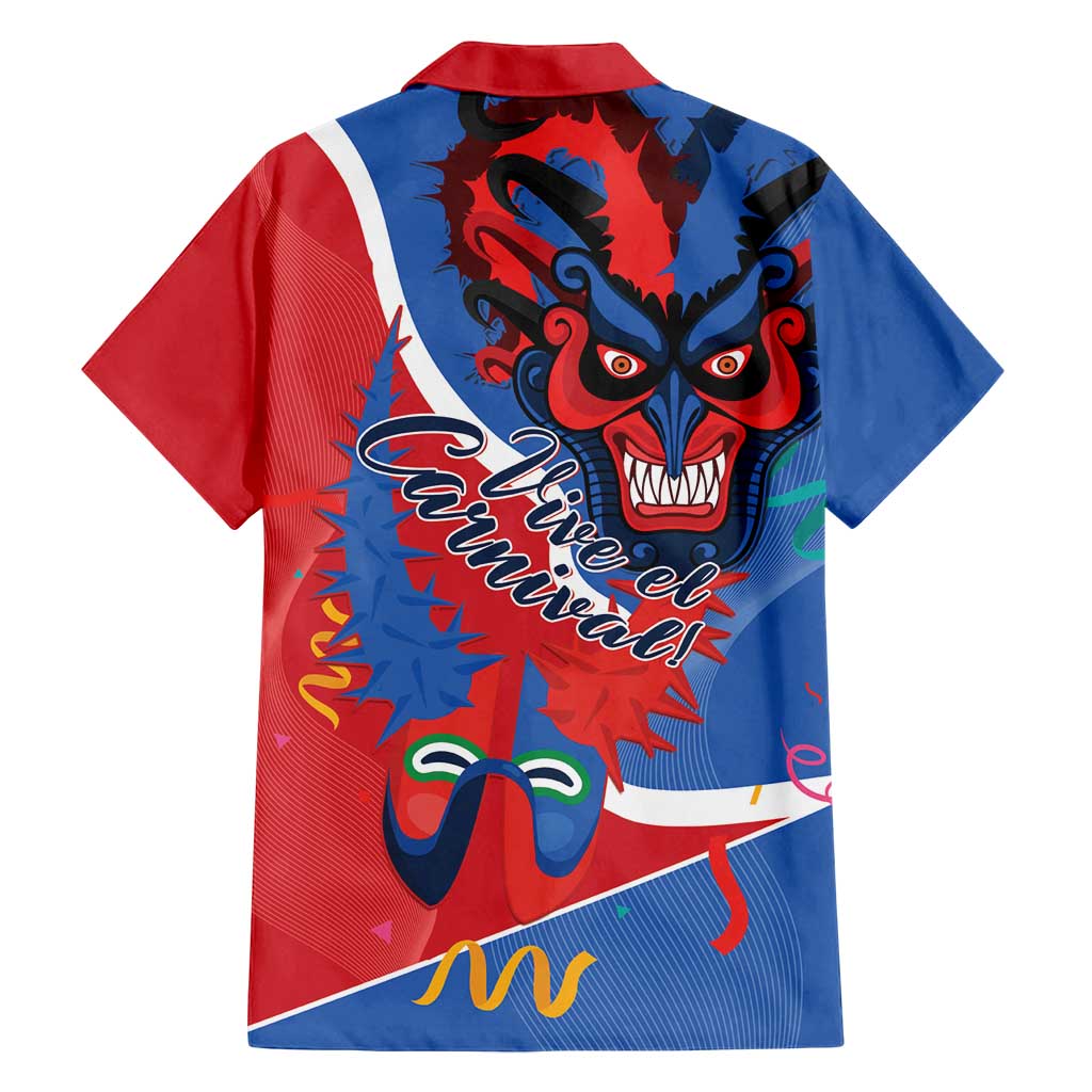 Carnival Dominicano Family Matching Summer Maxi Dress and Hawaiian Shirt Dominican Republic Diablos Cojuelos Mask