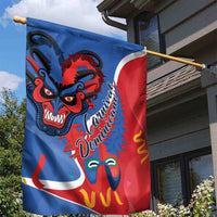 Carnival Dominicano Garden Flag Dominican Republic Diablos Cojuelos Mask
