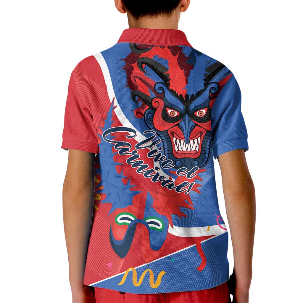 Carnival Dominicano Kid Polo Shirt Dominican Republic Diablos Cojuelos Mask