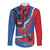 Carnival Dominicano Long Sleeve Button Shirt Dominican Republic Diablos Cojuelos Mask