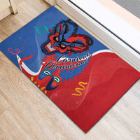 Carnival Dominicano Rubber Doormat Dominican Republic Diablos Cojuelos Mask