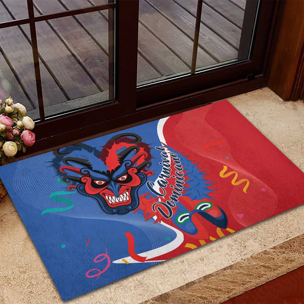 Carnival Dominicano Rubber Doormat Dominican Republic Diablos Cojuelos Mask