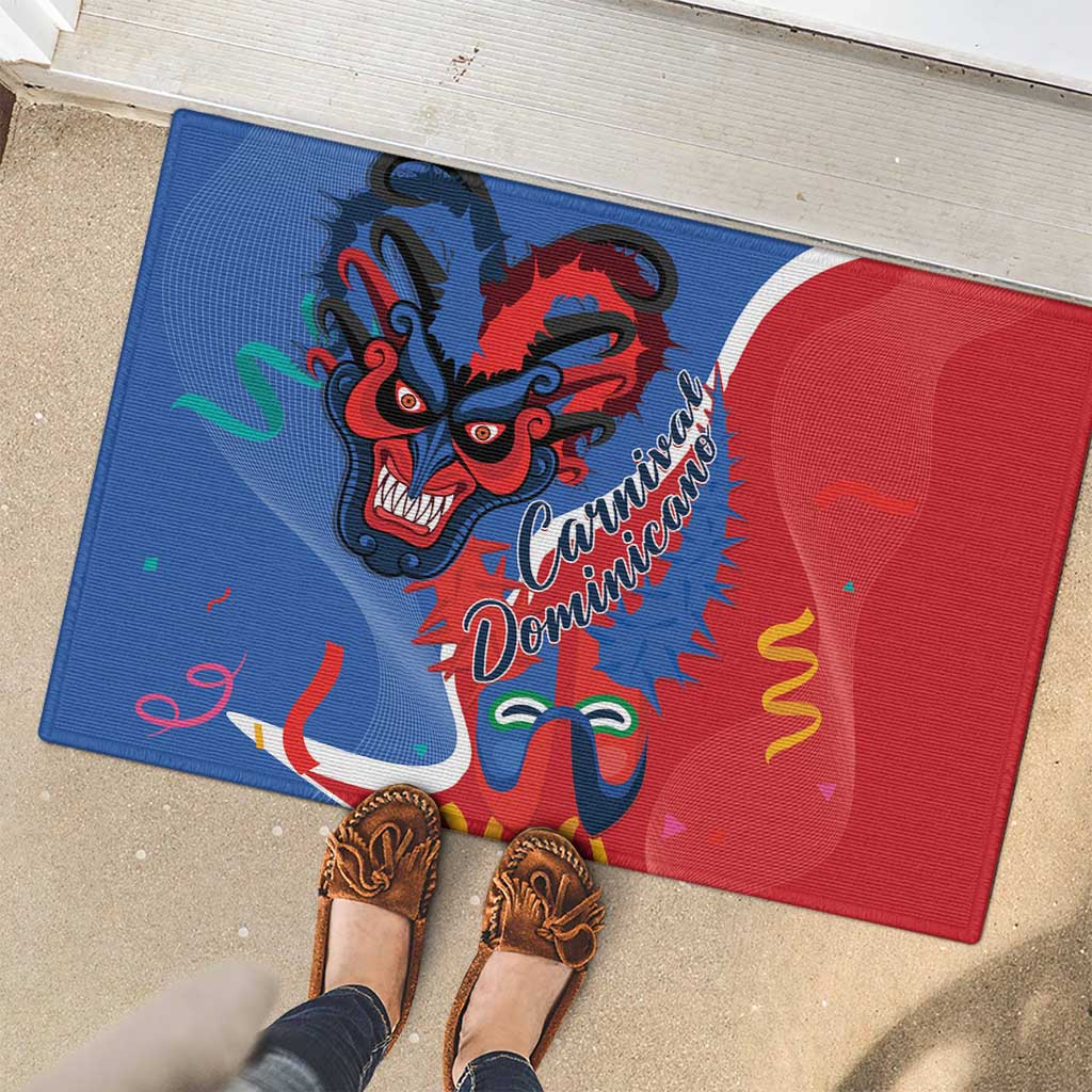 Carnival Dominicano Rubber Doormat Dominican Republic Diablos Cojuelos Mask