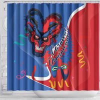 Carnival Dominicano Shower Curtain Dominican Republic Diablos Cojuelos Mask