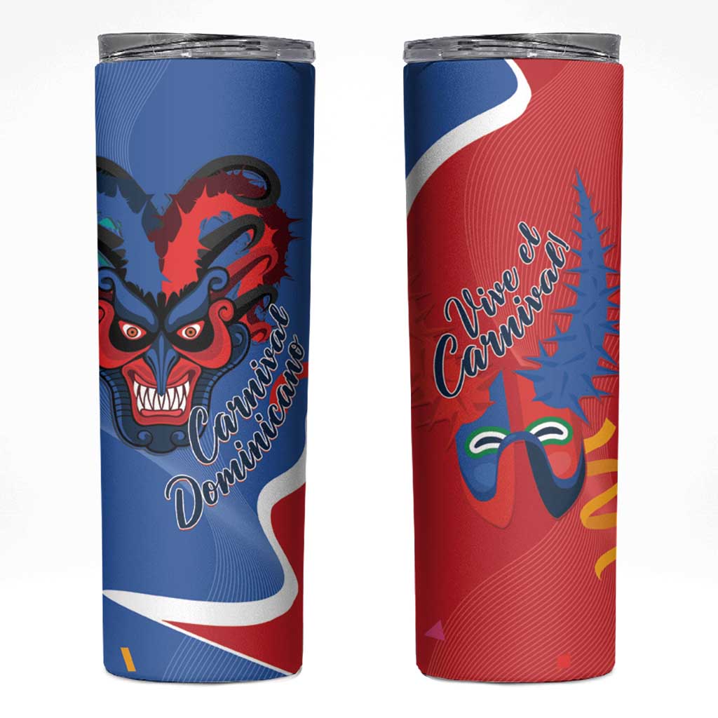 Carnival Dominicano Skinny Tumbler Dominican Republic Diablos Cojuelos Mask