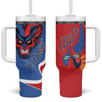 Carnival Dominicano Tumbler With Handle Dominican Republic Diablos Cojuelos Mask
