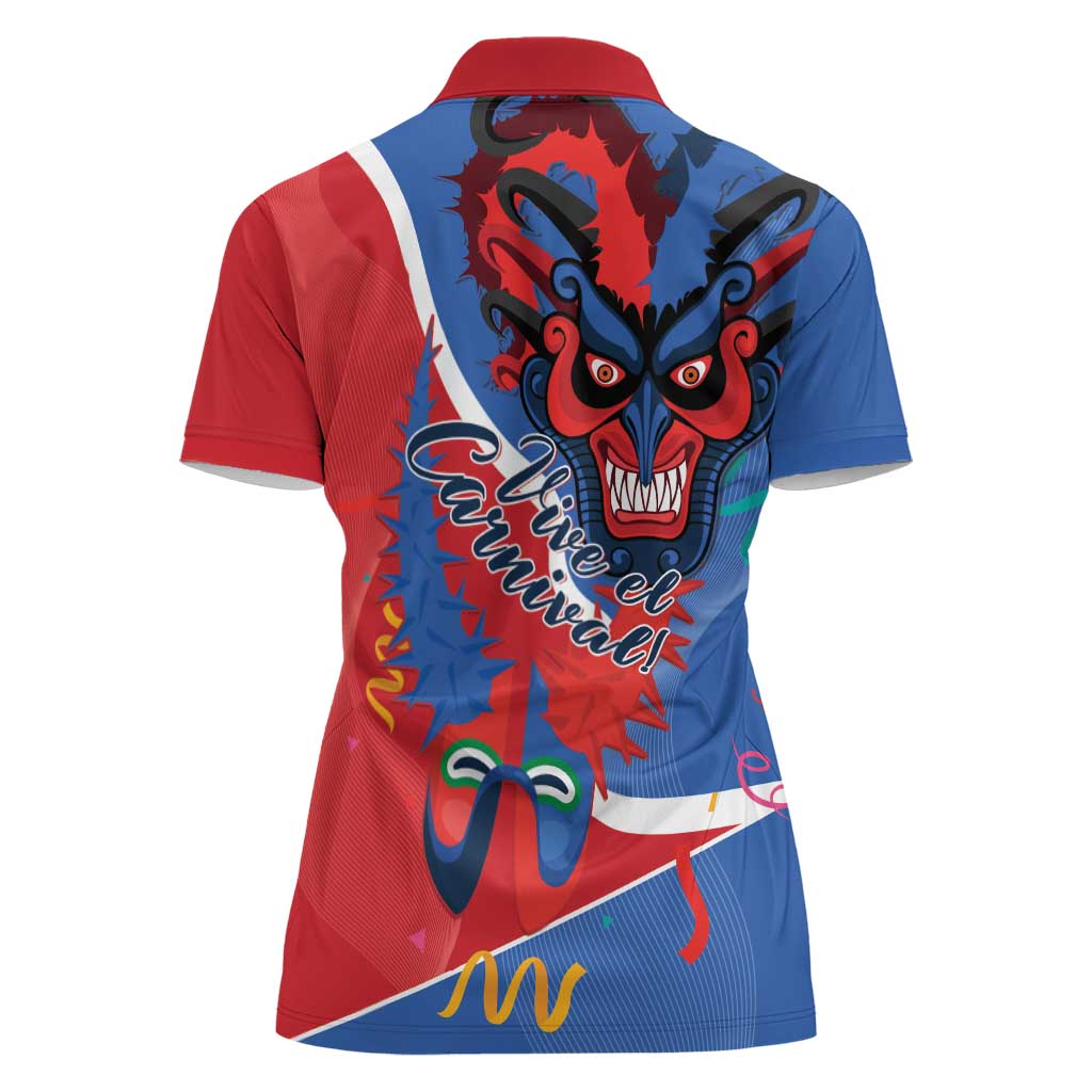 Carnival Dominicano Women Polo Shirt Dominican Republic Diablos Cojuelos Mask - Wonder Print Shop