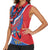 Carnival Dominicano Women Sleeveless Polo Shirt Dominican Republic Diablos Cojuelos Mask - Wonder Print Shop