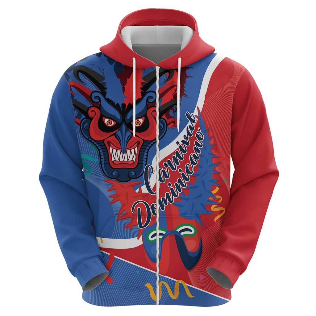 Carnival Dominicano Zip Hoodie Dominican Republic Diablos Cojuelos Mask - Wonder Print Shop