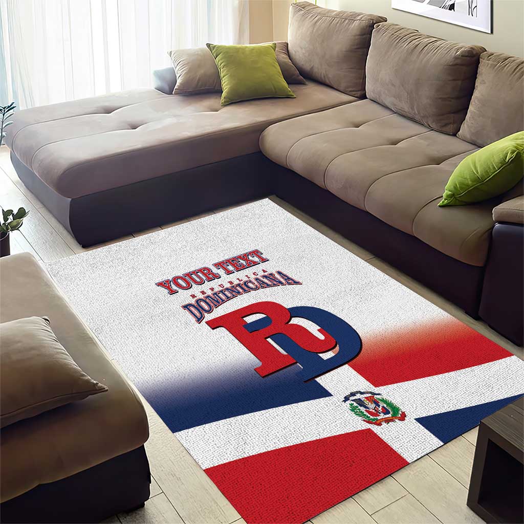 Custom Dominican Republic 2025 Baseball Area Rug Go Champions Flag Style