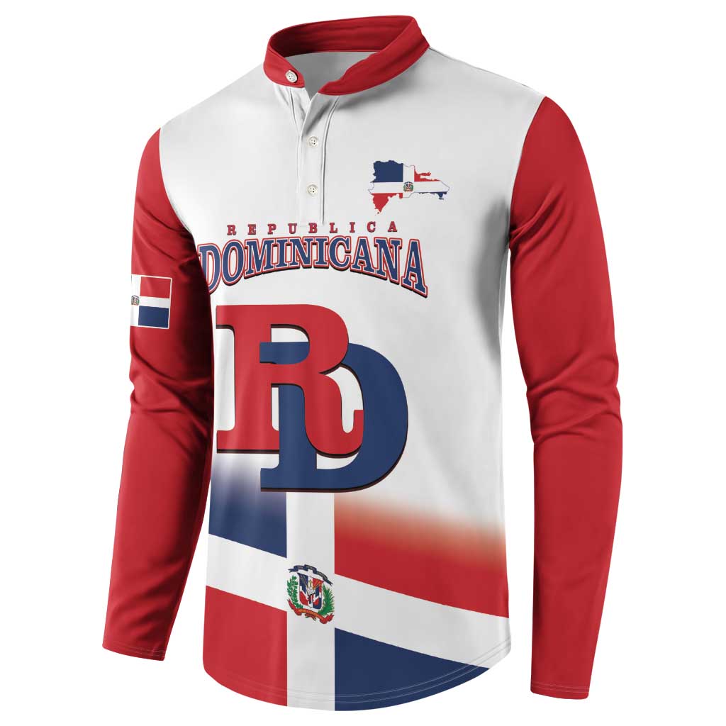 Custom Dominican Republic 2025 Baseball Button Sweatshirt Go Champions Flag Style
