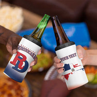 Custom Dominican Republic 2025 Baseball 4 in 1 Can Cooler Tumbler Go Champions Flag Style