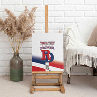 Custom Dominican Republic 2025 Baseball Canvas Wall Art Go Champions Flag Style