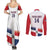 Custom Dominican Republic 2025 Baseball Couples Matching Summer Maxi Dress and Long Sleeve Button Shirt Go Champions Flag Style