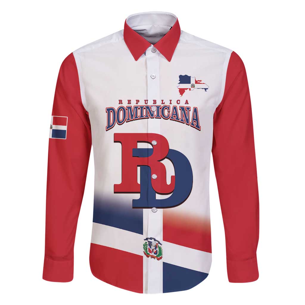 Custom Dominican Republic 2025 Baseball Family Matching Long Sleeve Bodycon Dress and Hawaiian Shirt Go Champions Flag Style