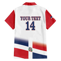 Custom Dominican Republic 2025 Baseball Family Matching Off Shoulder Short Dress and Hawaiian Shirt Go Champions Flag Style