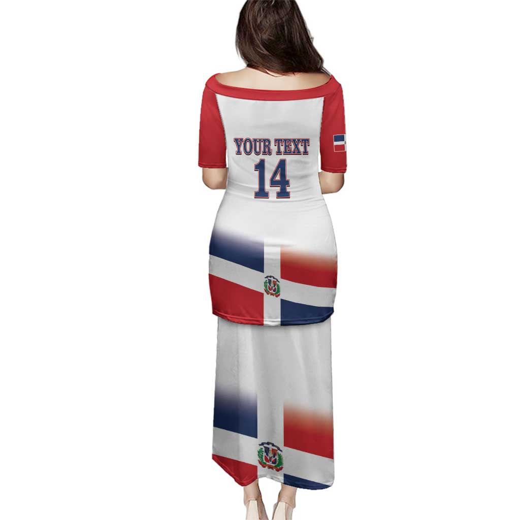 Custom Dominican Republic 2025 Baseball Family Matching Puletasi and Hawaiian Shirt Go Champions Flag Style