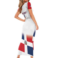Custom Dominican Republic 2025 Baseball Family Matching Short Sleeve Bodycon Dress and Hawaiian Shirt Go Champions Flag Style