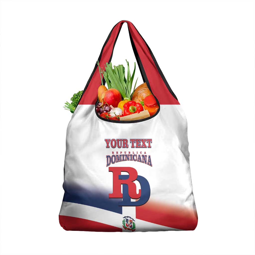 Custom Dominican Republic 2025 Baseball Grocery Bag Go Champions Flag Style