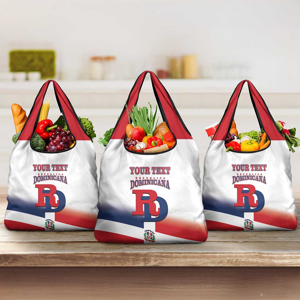 Custom Dominican Republic 2025 Baseball Grocery Bag Go Champions Flag Style