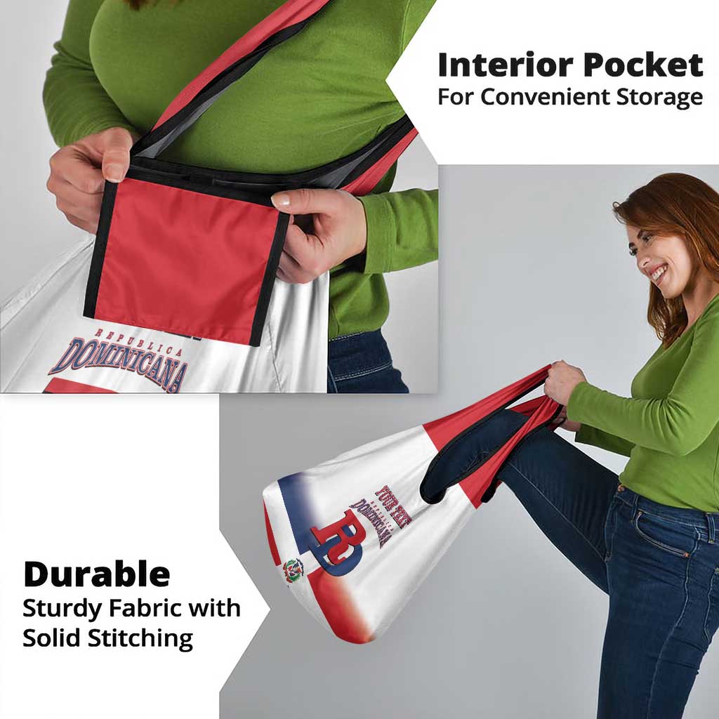 Custom Dominican Republic 2025 Baseball Grocery Bag Go Champions Flag Style